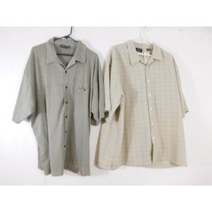 Lot 35 of Two Adolpho,Haggar(NWT)  Button Up Shirts  2x XXL Read